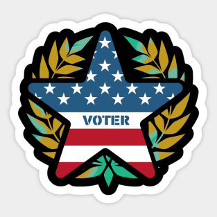 Retro American Elections Supportive Messages Tee Shirts Sticker